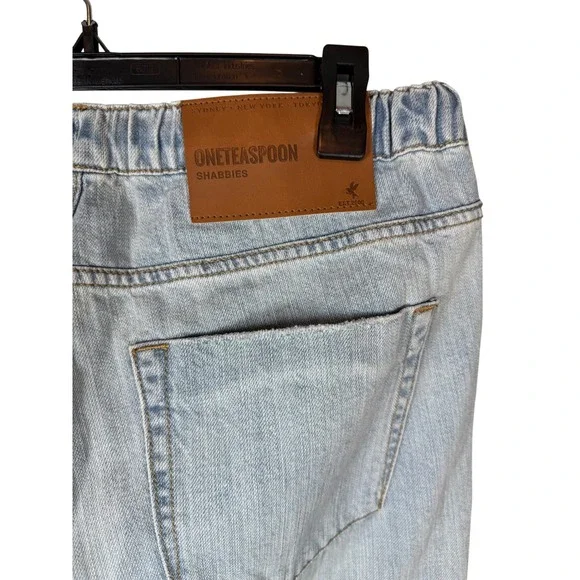 NWT ONE TEASPOON Shabbies Drawstring Boyfriend Denim Jogger Pants, Size Medium - Picture 8 of 14